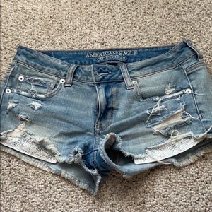 American Eagle super low shortie shorts size 6
